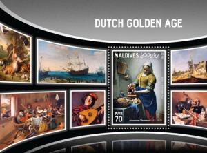 MALDIVES 2016 SHEET DUTCH GOLDEN AGE ART PAINTINGS mld16908b