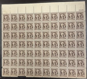 863 Samuel Clemens “Mark Twain” Famous American MNH 10 c sheet of 70  1940