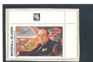 Marshall Islands Scott # 251, WWII Churchill Becomes Prime Minister With Tab MNH 