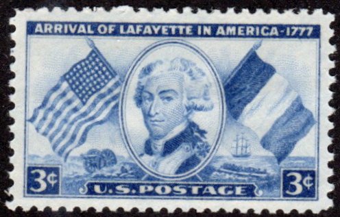 United States 1010 - Mint-NH - 3c Marquis de LaFayette (1952)