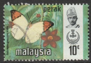 Malaya Perak Scott 150 - SG176, 1971 Butterflies 10c used