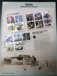 US 3185 Celebrate The Century 1930s First Day Of Issue.