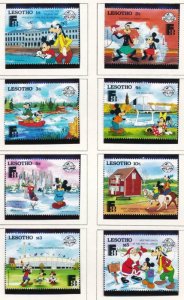 DISNEY LESOTHO 640-649 MINT NH MICKEY VISITS FINLAND