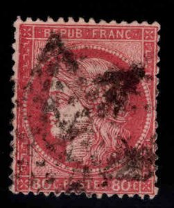 FRANCE Scott 63 80c 1872 Ceres Bordeaux issue star cancel