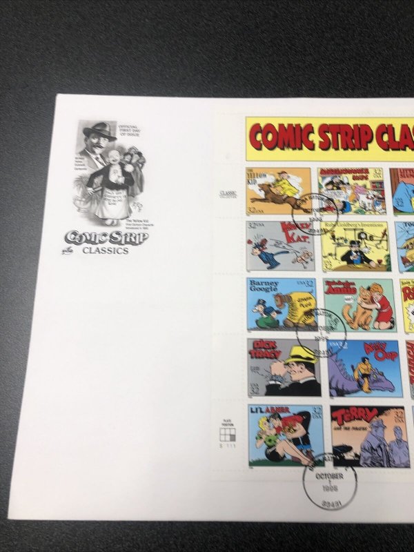 US3000 Comic Strip Classics Souvenir Page First Day Of Issue 1995 Artcraft Cover