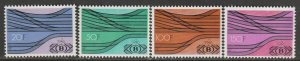 1976 Belgium - Sc Q433-6 - MNH VF - 4 single - Railroads Tracks