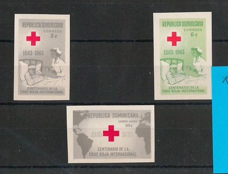 RED CROSS Medicine --  DOMINICANA DOMINICAN rep - 1963 set IMPERF MNH