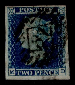 GB QV SG15, 2d deep full blue, FINE USED. Cat £110. MD 