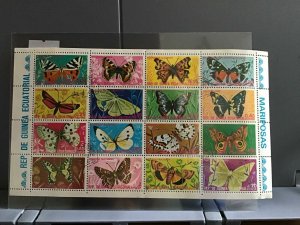 Rep de Guinea Ecuatorial Butterflies stamps sheet R25296