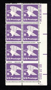 1818  ZIP Block of 8 B Eagle MNH