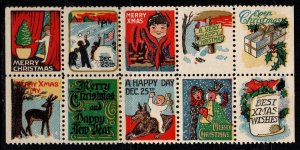 Early Vintage US Christmas Seals Set/25