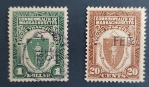 US, Massachusetts Stock Transfer, 1929 Postmark