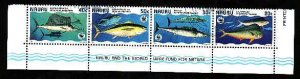 Nauru-Sc#443- id8-used set-Fish-Marine Life-WWF-1997-