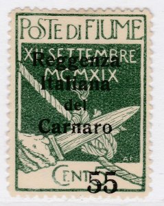 Italia Italy Fiume 1920 Reggenza del Carnaro 55 on 5c MNG Stamp A23P32F13004