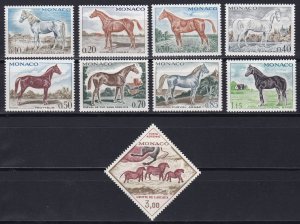 Monaco, Fauna, Horses MNH / 1970