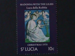 ST,LUCIA-1970-CHRISTMAS'70 VIRGIN & THE CHILD-BY LUCA DELLA ROBBIA MNH-VF