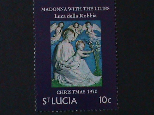 ST,LUCIA-1970-CHRISTMAS'70 VIRGIN & THE CHILD-BY LUCA DELLA ROBBIA MNH-VF