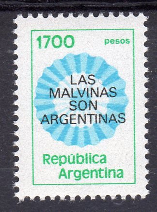 Argentina 1982 Sc#1338 Claim on Falkland (Malvinas) Single overprinted MNH