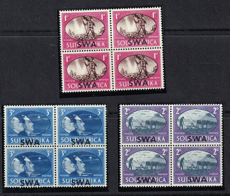 South West Africa SWA 1945 - Victory MNH  Block of 4 set # 153-155