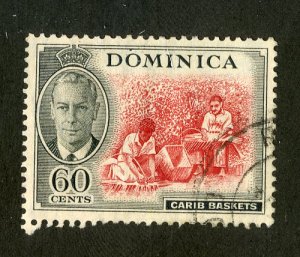DOMINICA 134 USED SCV $9.25 BIN  $4.00