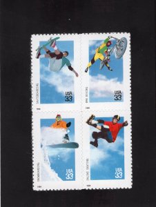 3321-3324 Extreme Sports, MNH blk/4