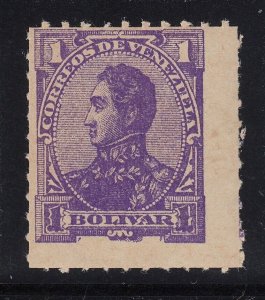 Venezuela 1887-88 1b Purple Rouletted MNH. Scott 95