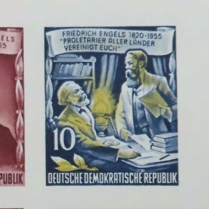 HuskyStamps ~ Germany DDR #264a, Imperforate Souvenir Sheet, MNH, Engels, 11pics