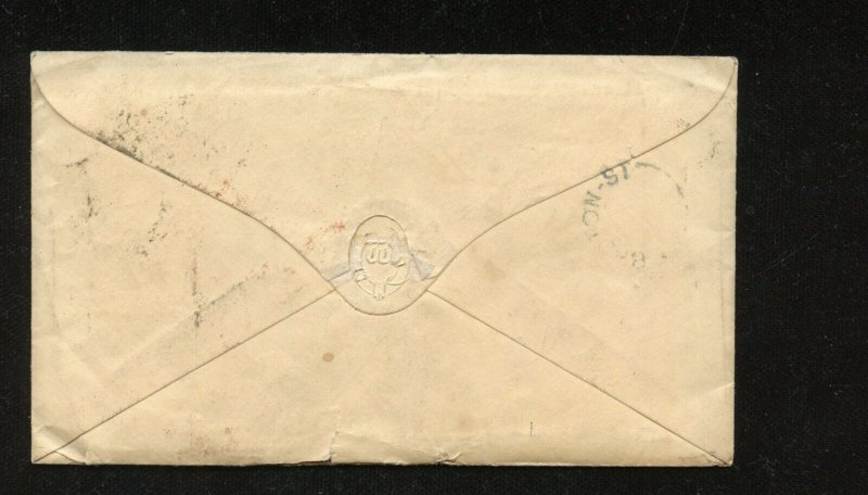 GREAT BRITAIN SCOTT #28 LONDON 1853 COVER TO OHIO POSTAGE DUE 21 CENTS RED PAID