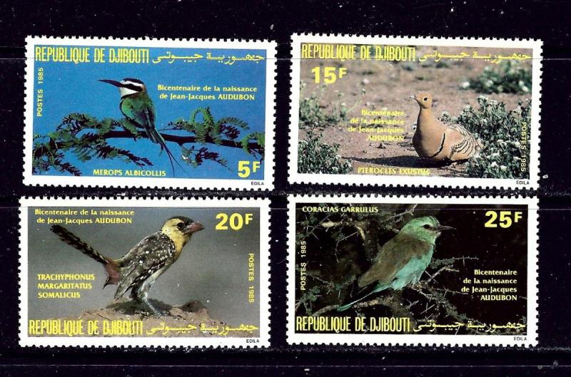 Djibouti 590-93 MNH 1985 Birds  #2