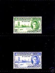 GIBRALTAR - 1946 - KGVI - PEACE  ISSUE - MINT - MNH - SET...