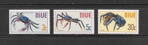NIUE #132-4 CRABS  MNH