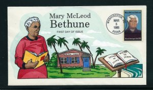 COLLINS CACHET COVER - SCOTT #2137 - MARY McLEOD BETHUNE - MAR 5, 1985