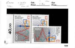 Germany, Postage Stamp, #1680 (3 Ea) Mint NH, 1991 Radio, Berlin (AB)
