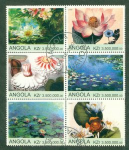 A7-0005 ANGOLA UNLISTED  BLOCK-6  FLOWERS BIN $3.00