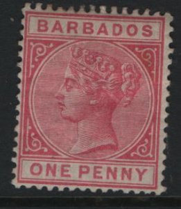 BARBADOS 61 MINT HINGE REMNANTS QUEEN VICTORIA ISSUE