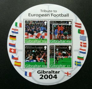 Gibraltar European Football Championship Portugal 2004 Games Sport (ms) MNH *odd