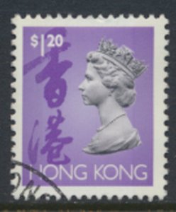 Hong Kong  SG 709ap  2 phosphor bands  QE II Definitive  1996 Used   see scan 