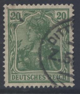 GERMANY -Scott 121- Germania Definitive - 1920 - FU Single 20pf Green Stamp1