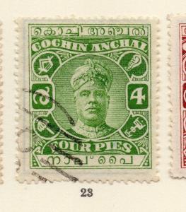 Cochin 1916-30 Early Issue Fine Used 4p. 268155