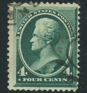 USA #211 Andrew Jackson 4c Postage Stamp 1883 A58 Used