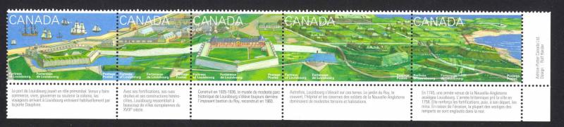 Canada Sc# 1551a MNH Strip/5 1995 43c Fortress of Louisbourg