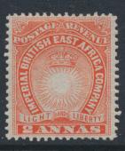 British East Africa Company  SG 6  SC#16  Mint Hinged - perf 14 -  see details