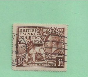 GREAT BRITAIN Sc 186 USED issue of 1924 - EMPIRE EXPO - LION. Sc$8