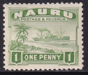 Sc# 18a 1924 - 1948 Nauru KGV 1 pence Freighter issue MVLH CV $2.50