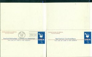 USA 1963 Paid reply Card #UY19 First Day Cancelled