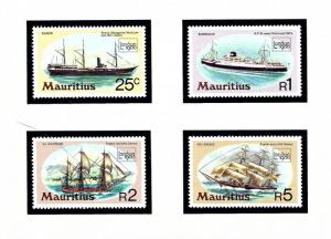 Mauritius 498-501 MNH 1980 Ships
