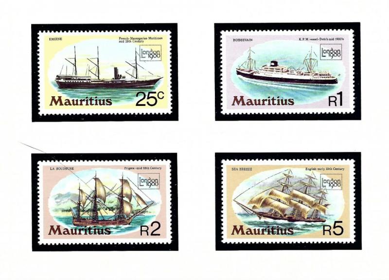 Mauritius 498-501 MNH 1980 Ships