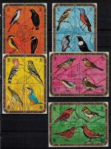 Burundi C132-6  CV $10.25  Birds