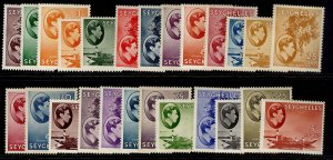 SEYCHELLES GVI SG135-149, complete set, M MINT. Cat £550.