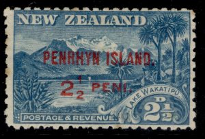 COOK ISLANDS - Penrhyn Island EDVII SG1, 2½d blue, M MINT. Cat £16. PERF 11